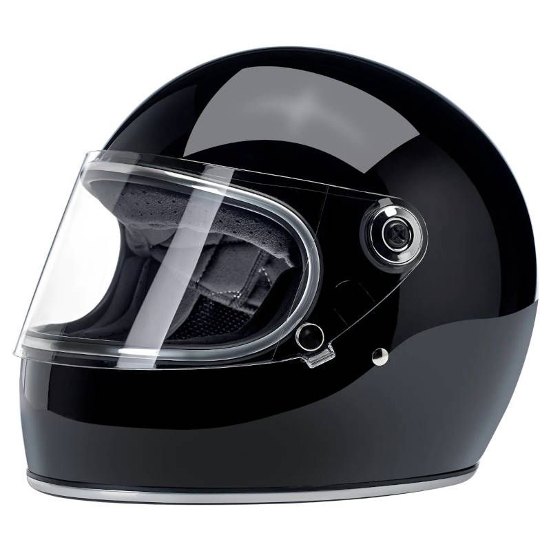 Casque intégral Gringo S Gloss Black Biltwell Modif Moto