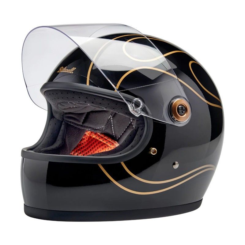 Casque intégral Gringo S ECE Gloss Black Flames Biltwell