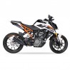 Silencieux Inox IXIL Dual Hyperlow Black KTM 390 Duke 2