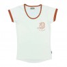 T-Shirt Femme Kytone Heart Lady blanc et orange image 1