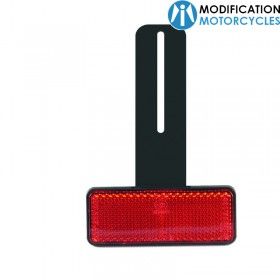 Jeffergarden Support de plaque d'immatriculation télescopique réglable en  alliage d'aluminium avec lumière LED pour moto