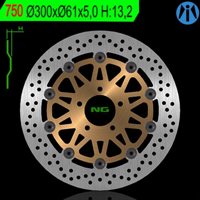 Disque de frein flottant pour Kawasaki W650 et W800 NG Brake Discs