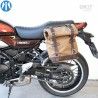 Sacoche Latérale en tissu lanières cuir + support pour Kawasaki Z900 RS