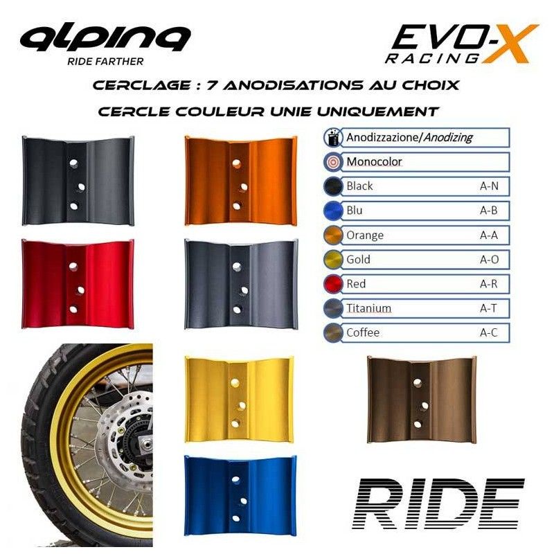 Jante arriere Flat Track tubeless 3 x 19 Alpina HUSABERG Pack Ride