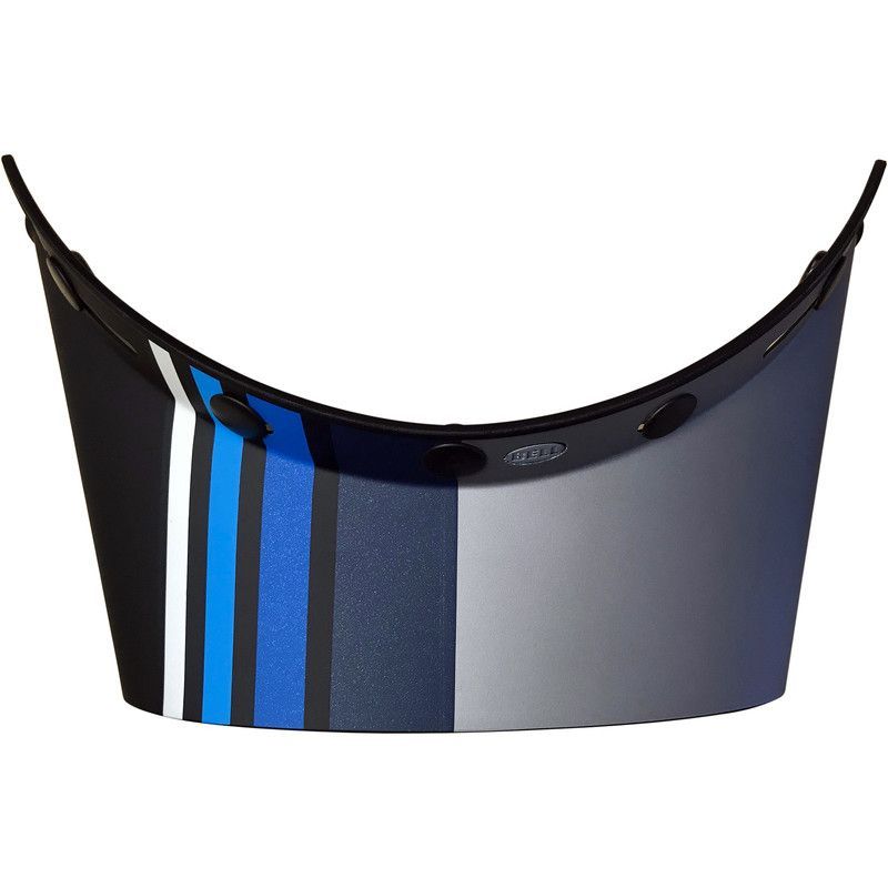 Visière Casquette Stripes Noir/Bleu pour casque Moto 3