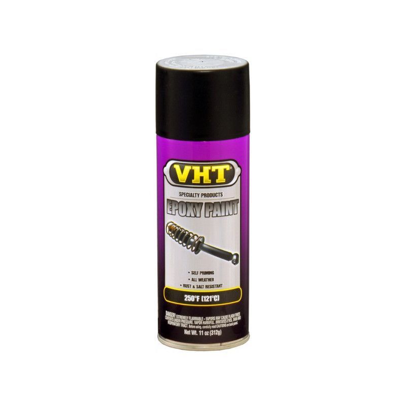 Peinture en spray epoxy noir satine toutes saisons VHT