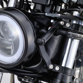 Support de Phare CNC Alu - Diamètre fourche 42-43 mm Highsider moto :  , support éclairage de moto