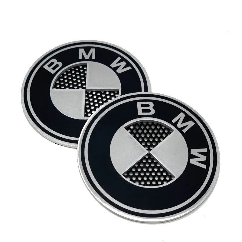 Badge de réservoir emblème BMW en aluminium noir 45mm image 3