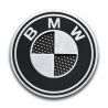 Badge de réservoir emblème BMW en aluminium noir 45mm image 1