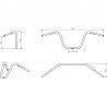 Guidon chromé Ape Hanger Wunderlich pour BMW R18 8