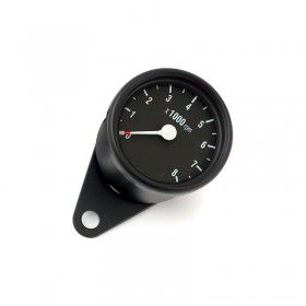 Horloge montre analogique inox noir à cadran blanc pour moto