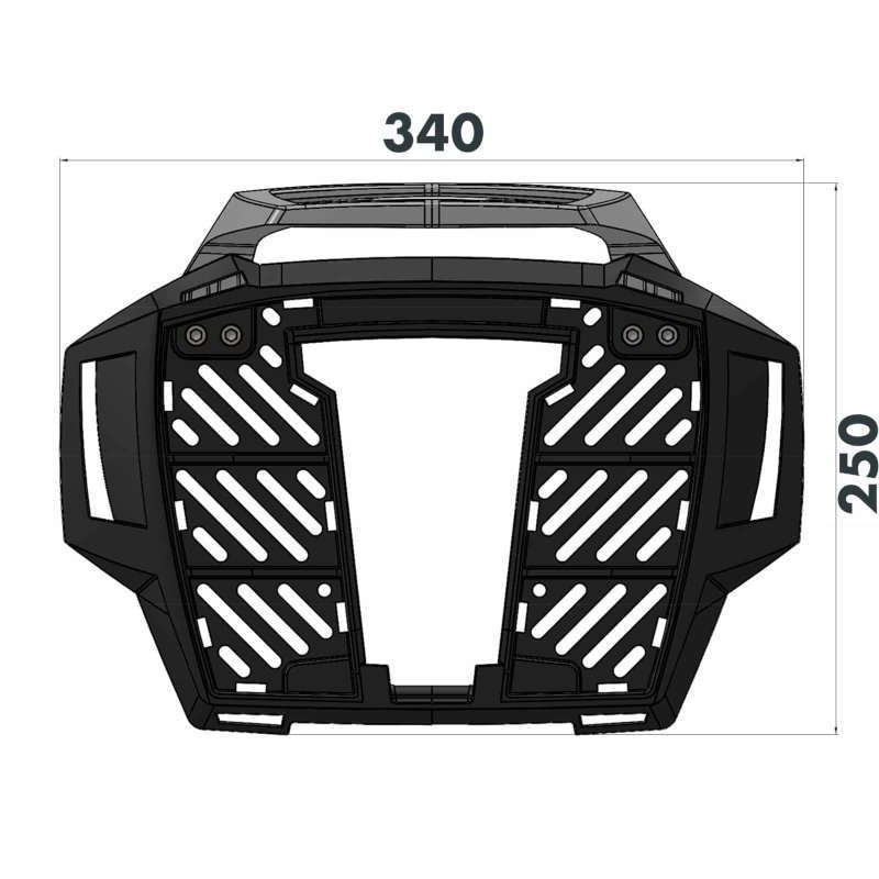 Top Case Orbit TC54 (2 casques) noir | Modif Moto