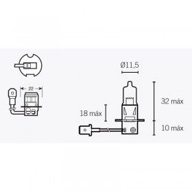 Mini ampoule LED moto pour KTM LC4 640 2000-2005 (Feux de croisement et  route)