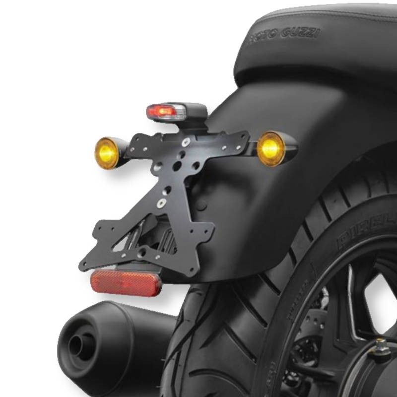 Support d'immatriculation Rizoma FOX avec feu arrière Moto-Guzzi V7 III image 1