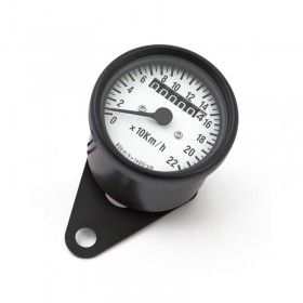 Compteurs de vitesse de moto, Argent universel Compteur de vitesse de moto  km/h Double indicateur de kilométrage Tachymètre Compteur de vitesse de