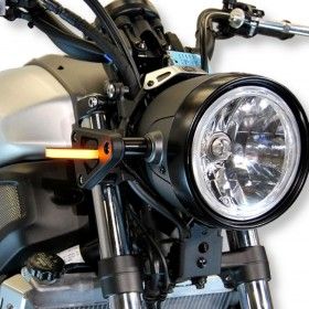 Clignotants fusée led aluminium noir mat - paire - Vente en ligne de  Clignotants et toutes Pièces Moto - Zombie Bikes Concept