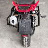 Sacoches latérale cult en cuir suédé + plaques aluminium + cadres Unit Garage pour Moto-Guzzi V85TT 11