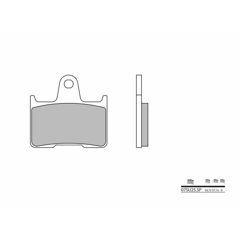 Plaquettes de frein arrière Brembo 07SU25SP