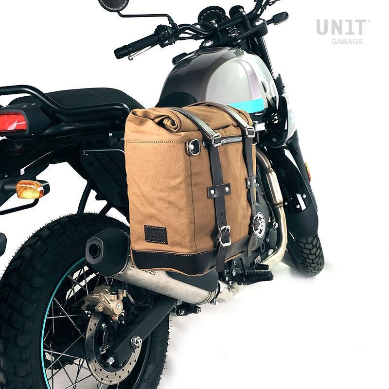 Sacoche latérale en toile et cadre Unit Garage pour Royal Enfield Himalayan et Scram 411 7