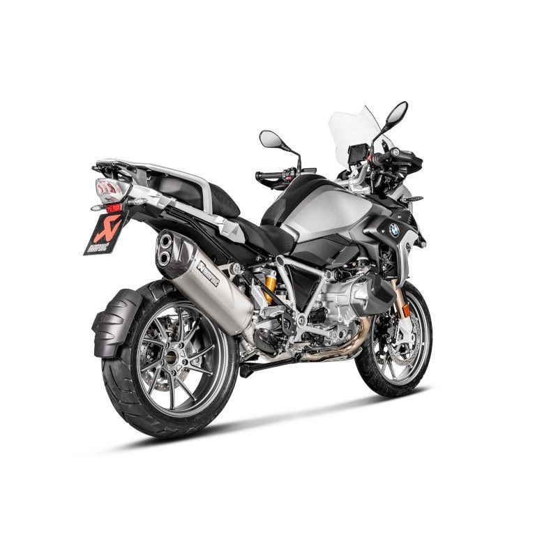 Silencieux Slip-On Akrapovic titane pour BMW R 1250 GS Adventure 2019 - 2023 argent 1