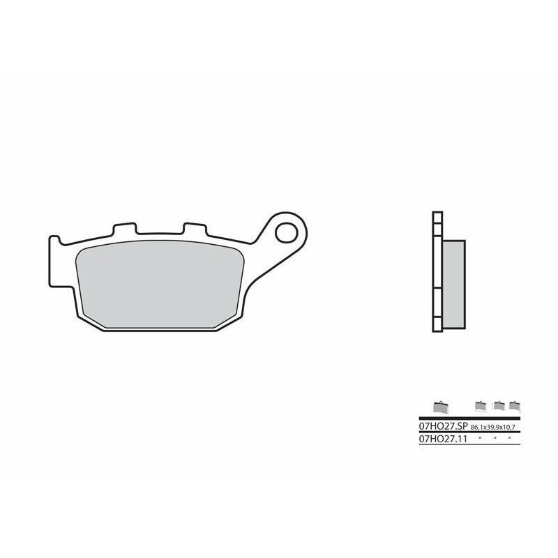 Plaquettes de freins avant Brembo 07HO30LA