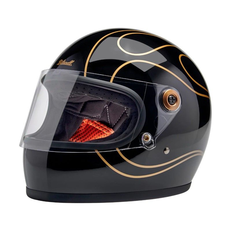 Casque Intégral Gringo S Ece Gloss Black Flames Biltwell 