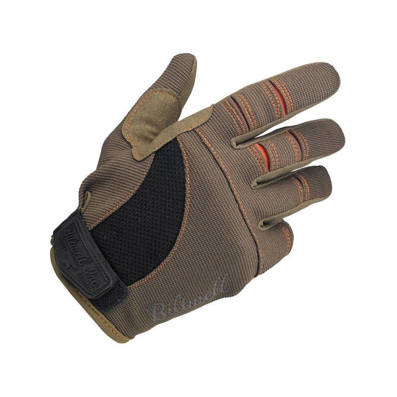 Gants moto Biltwell vintage marron /orange image 1