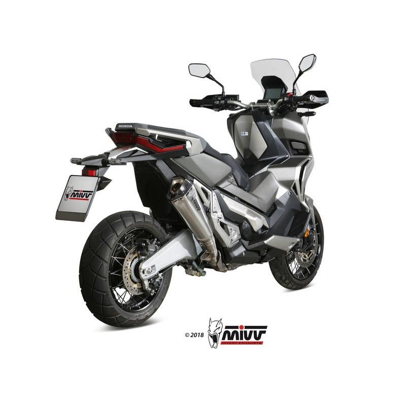 Silencieux MIVV Delta Race inox embout carbone Honda X-ADV 750 image 1