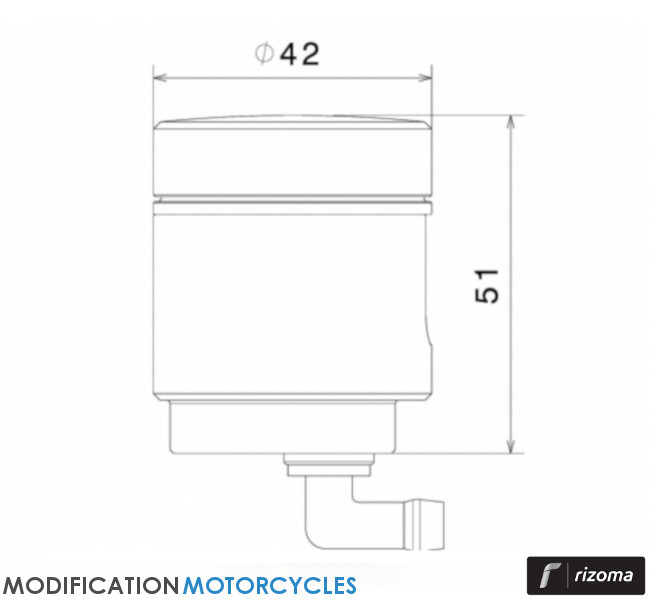 Réservoir de fluides moto Notch type CT155 par Rizoma