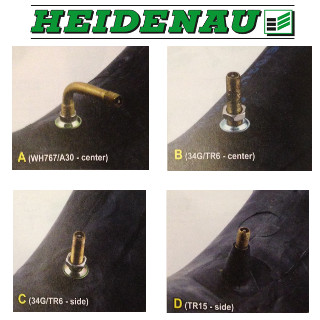 Types de valves chambres à air Heidenau
